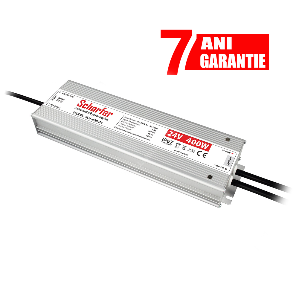 Sursa Alimentare 24V Waterproof IP67 SCHARFER 7 ani Garantie