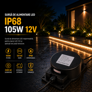 Sursa de Alimentare LED Impermeabila IP68 105W 12V