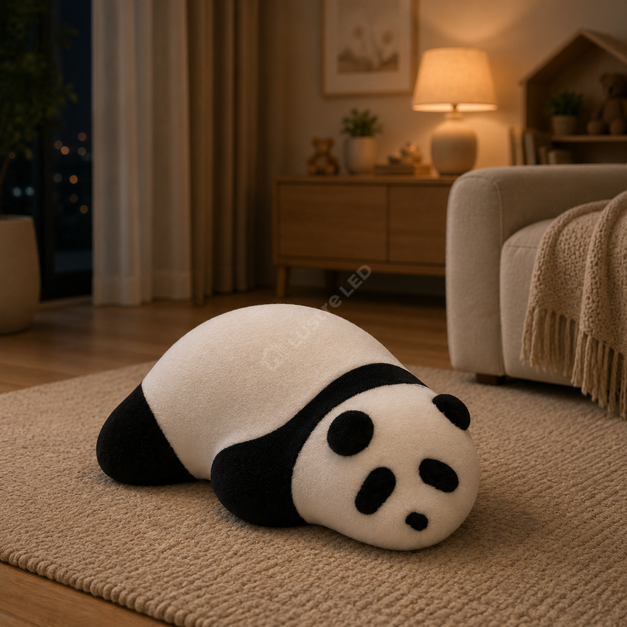 Taburet Decorativ PANDA Alb 100CM