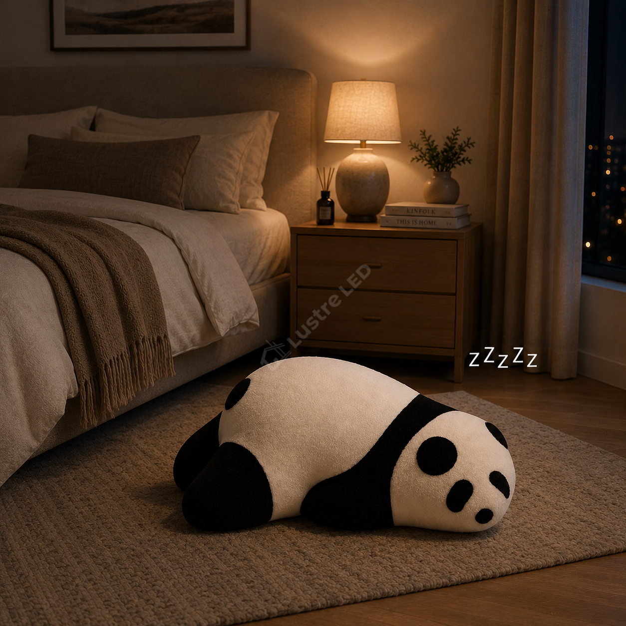 Taburet Decorativ PANDA Alb 100CM