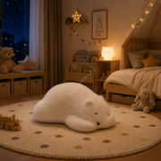 Taburet Decorativ POLAR Alb 100CM