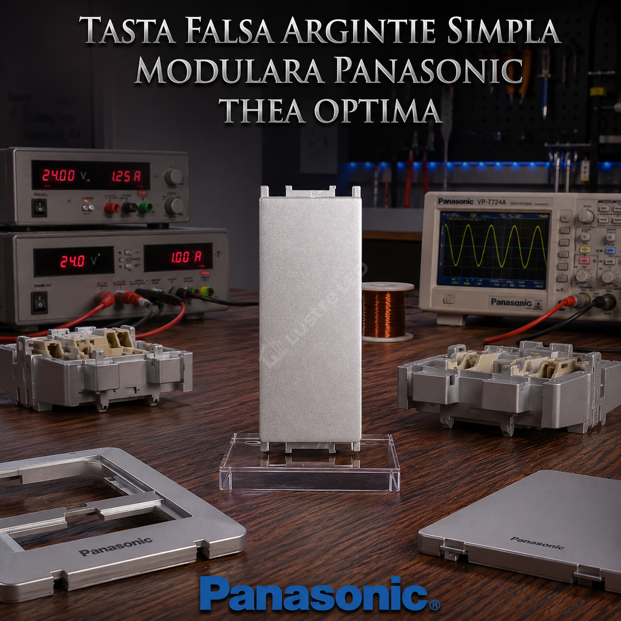 Tasta Falsa Argintie Simpla Modulara Panasonic Thea Optima