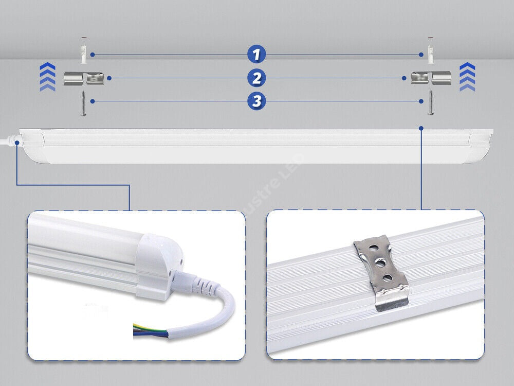 Tub Led T8 Transparent Suport Inclus 120Cm 18W Interconectabil Tube