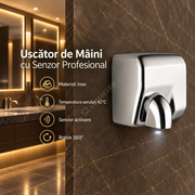 Uscator de Maini cu Senzor Profesional Esenia High Power Rotire 360°