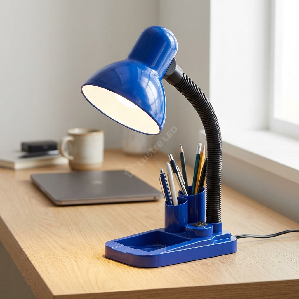 Veioza Klara Bleu cu Suport Pixuri 31 cm | 1xE27