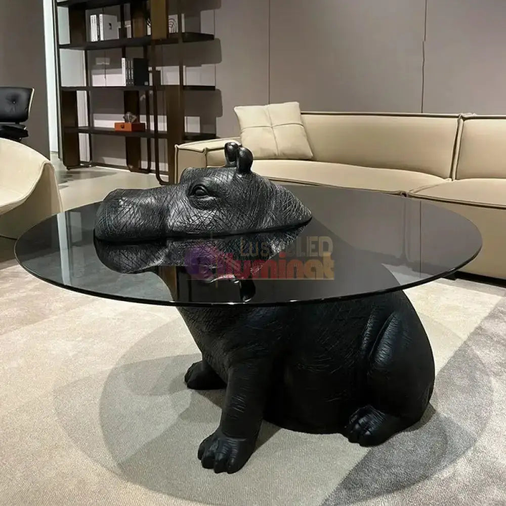 Masa Decorativa Moderna Hippo Savannah MASA DECORATIVA / NEAGRA / 100CM decorative table