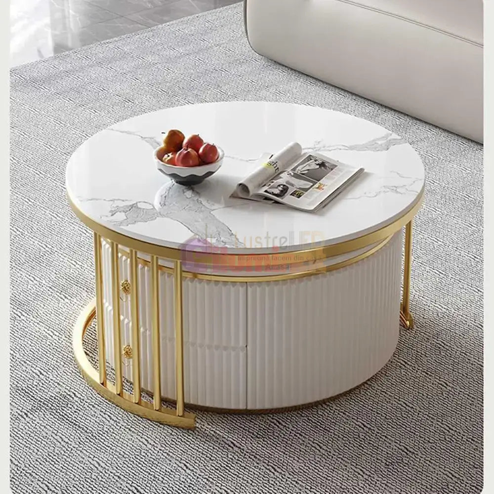 Masa de Dining Valencia Double Marble Deluxe MASA DECORATIVA / ALBA / 80CM decorative table