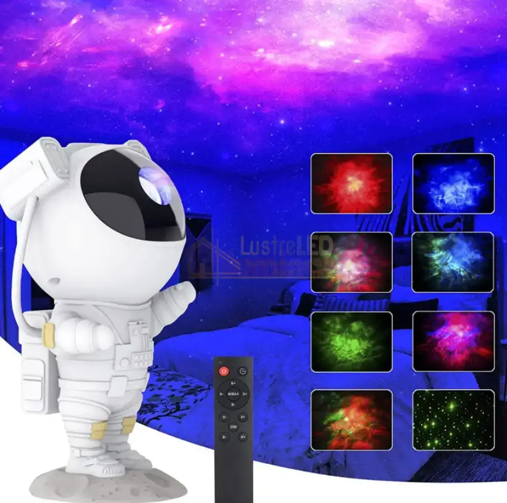 Mini Astronaut Cu Telecomanda Proiectie Galaxie Nebuloasa Table Lamp