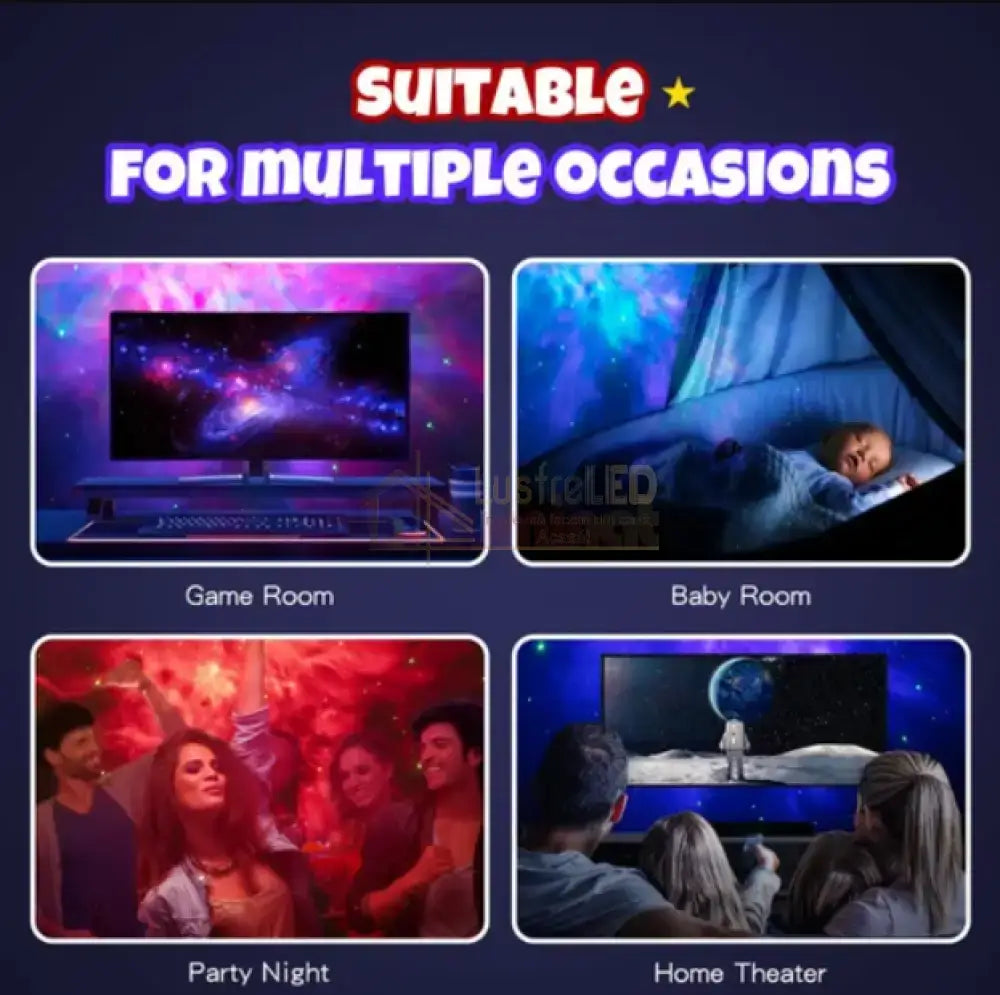 Mini Astronaut Cu Telecomanda Proiectie Galaxie Nebuloasa Table Lamp