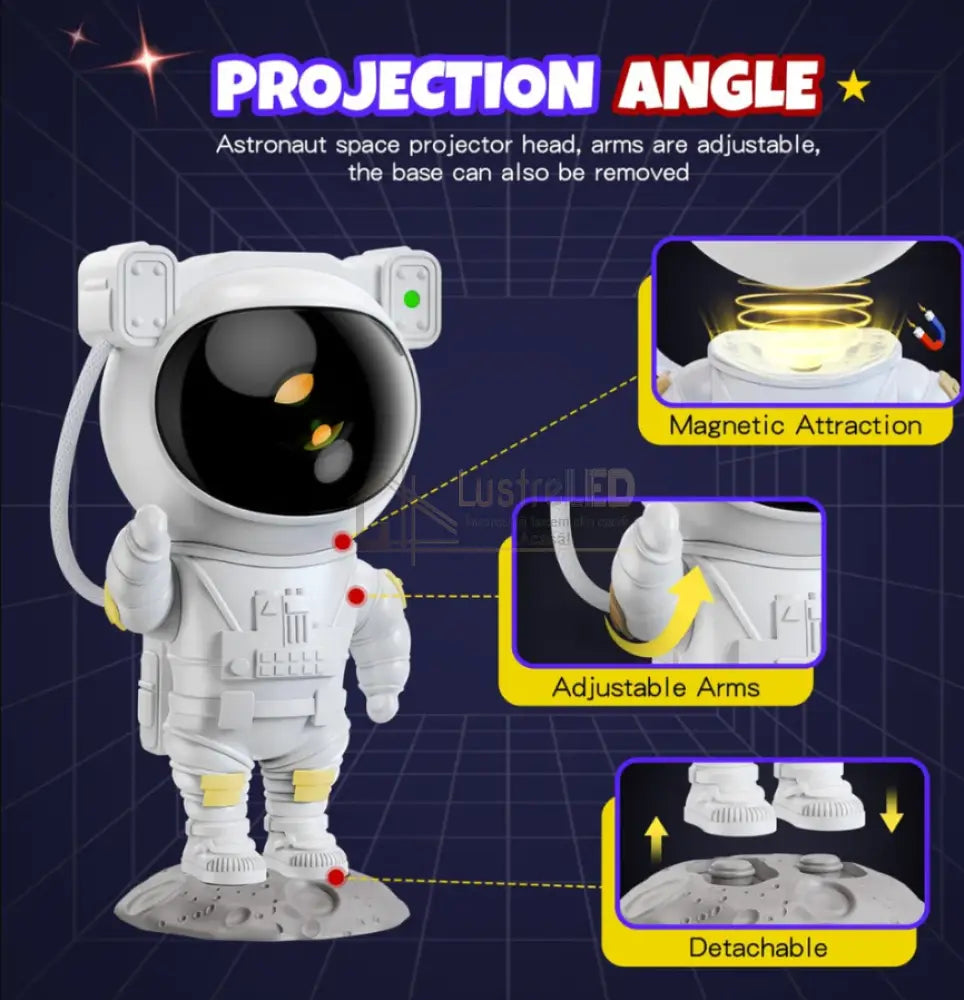 Mini Astronaut Cu Telecomanda Proiectie Galaxie Nebuloasa Table Light