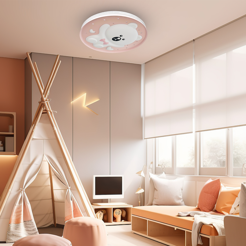 Lustra LED Bear Pink Premium Ø49CM Echivalent 350W