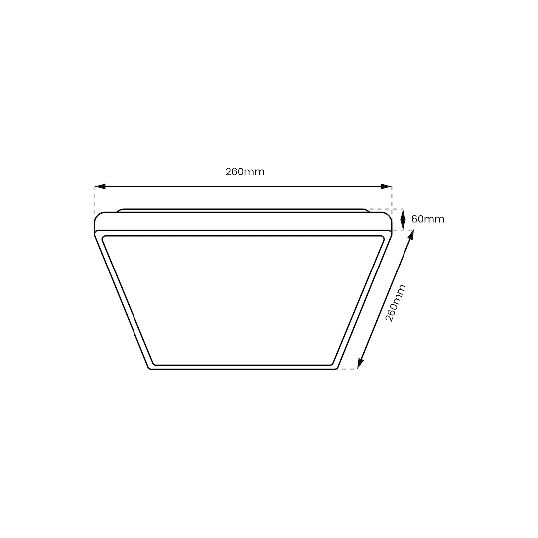 Plafonieră LED Dabar Patrata White Premium IP44