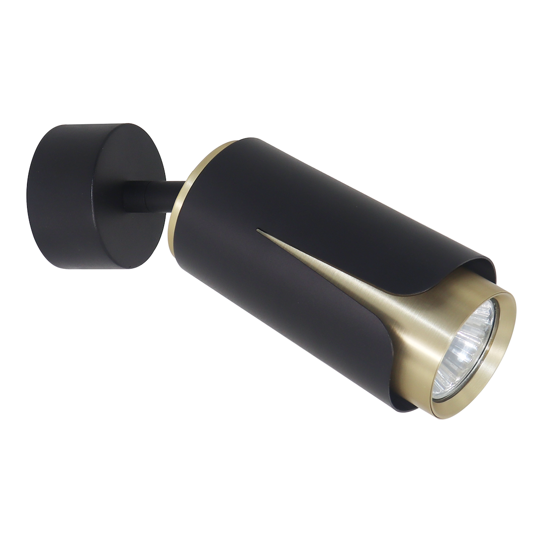 Aplica Flower Black & Gold Premium cu Spot Reglabil
