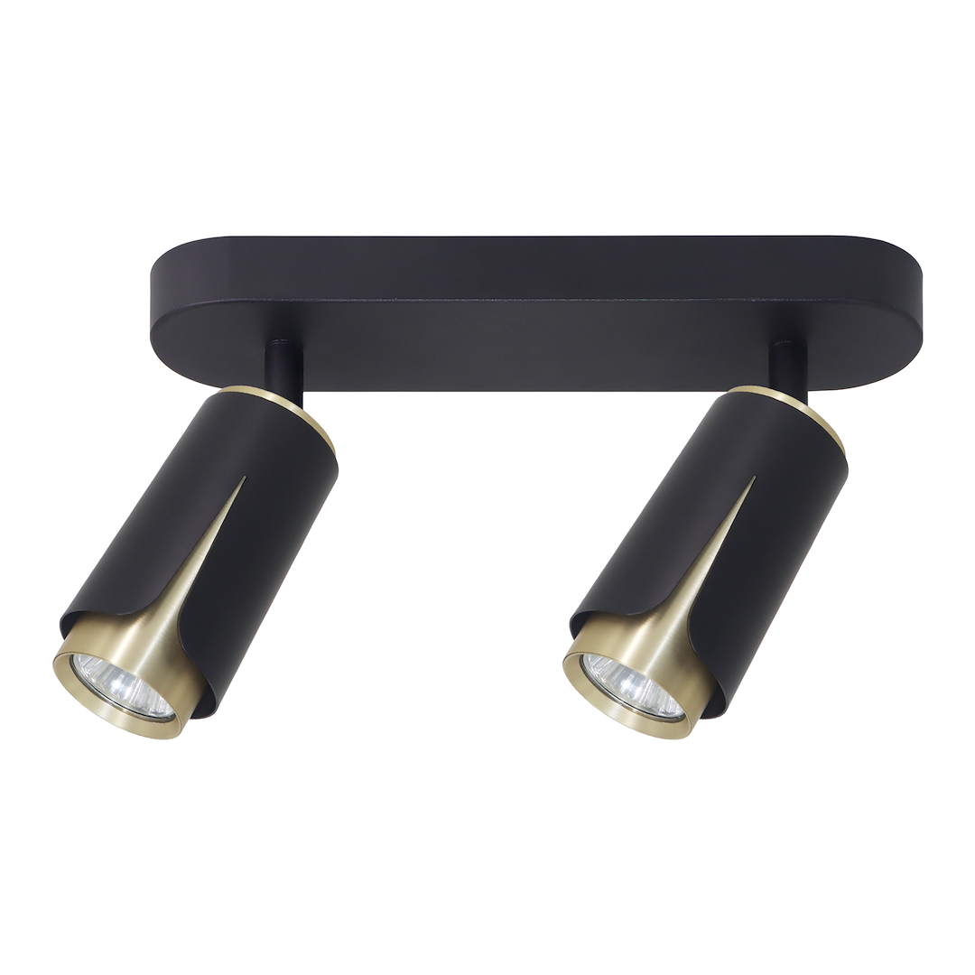 Lustra Flower Black & Gold Premium cu 2 Spoturi Reglabile