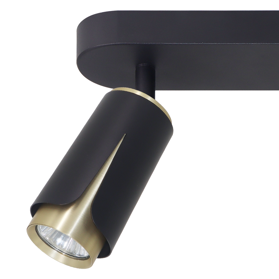 Lustra Flower Black & Gold Premium cu 3 Spoturi Reglabile