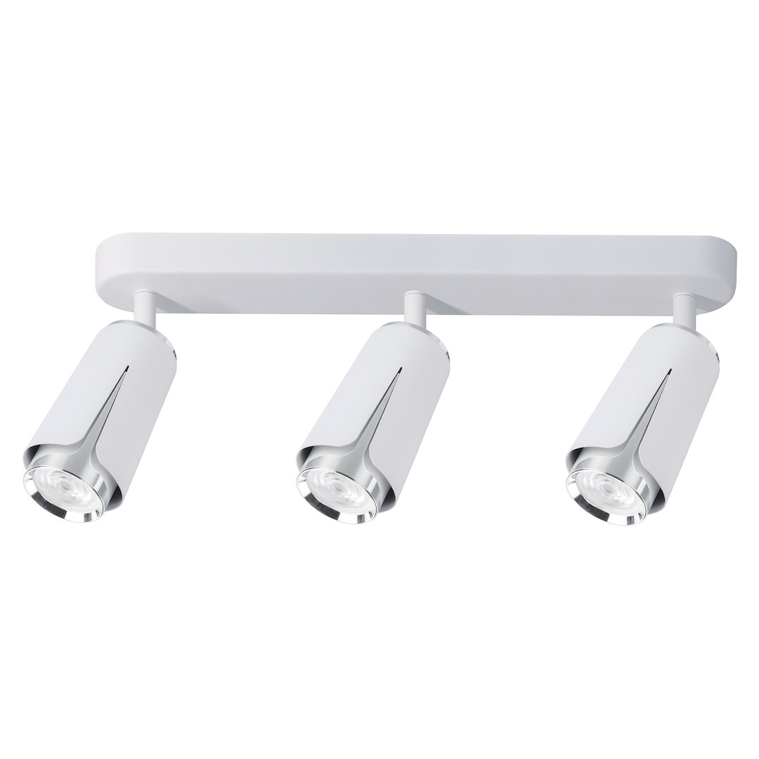 Lustra Flower White & Silver Premium cu 3 Spoturi Reglabile
