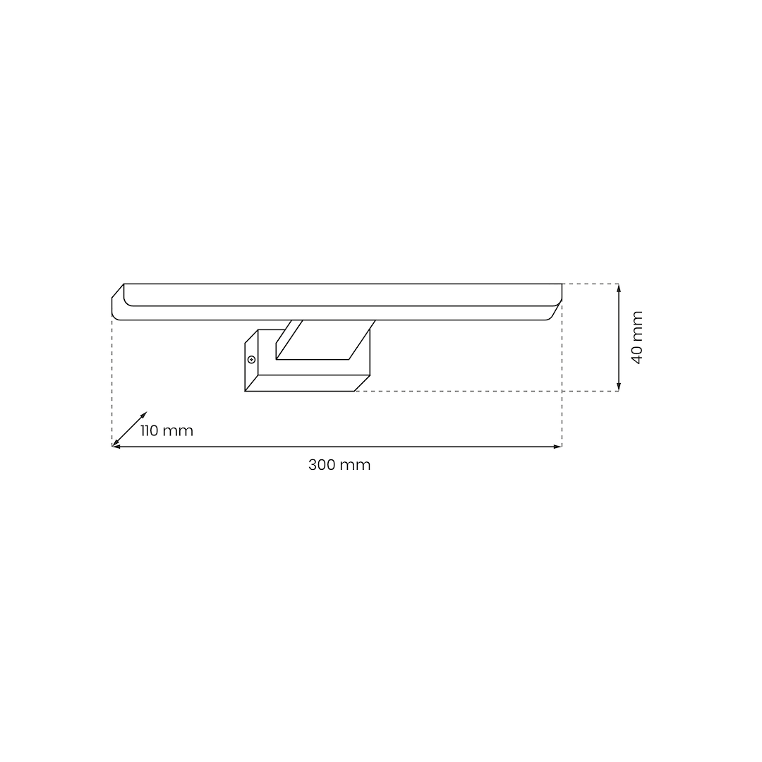 Aplica LED Perete Shine Silver Premium IP44