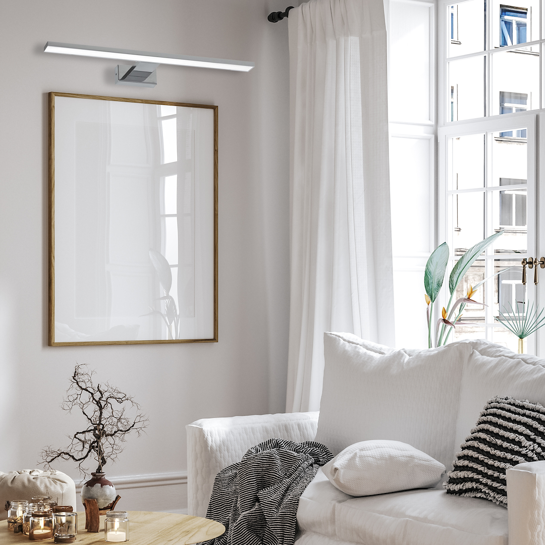 Aplica LED Perete Shine Silver Premium IP44 30CM