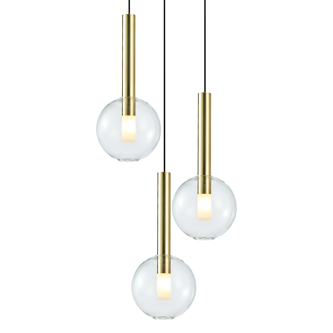 Lustra Suspendata Niko Gold Premium Abajur 3xG9