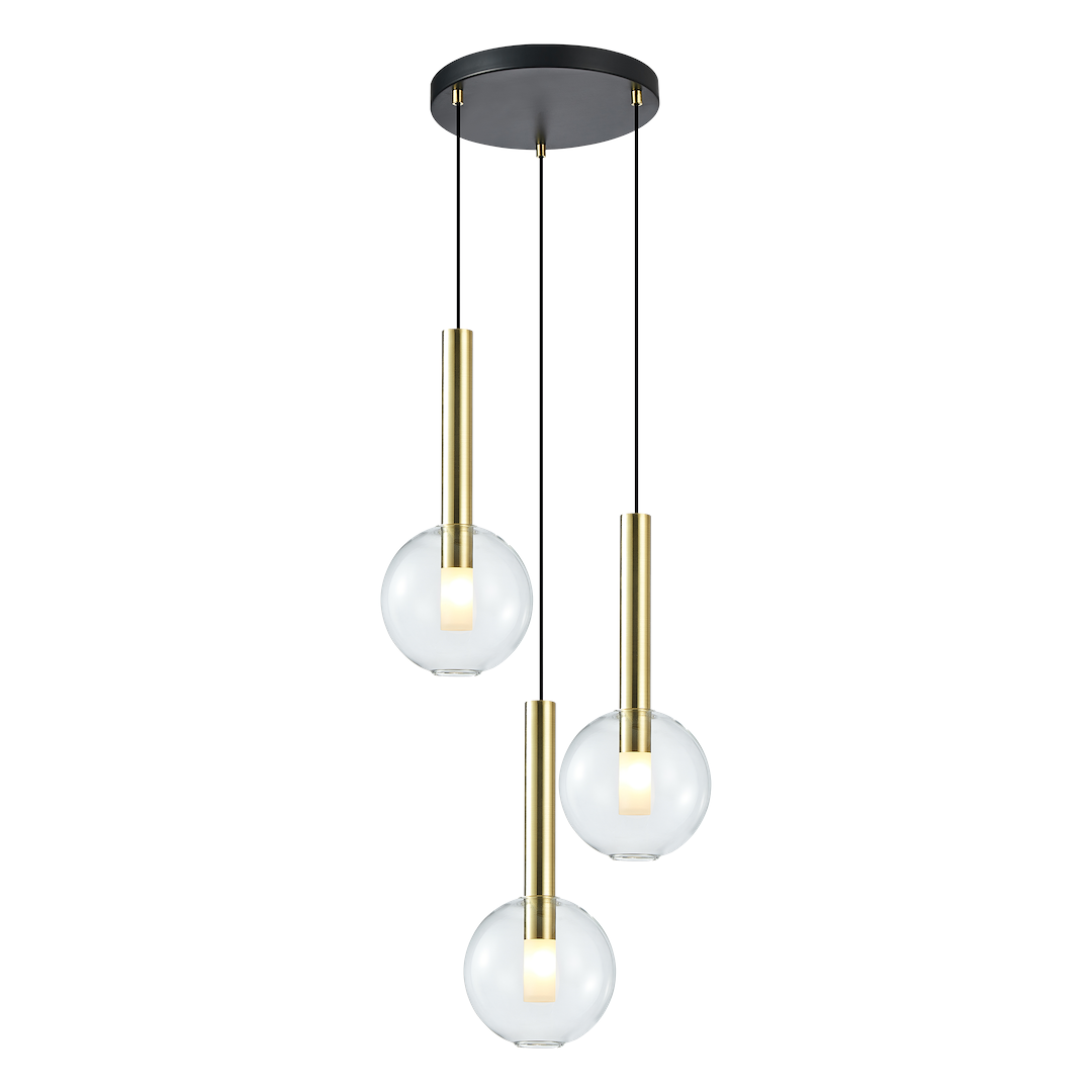 Lustra Suspendata Niko Gold Premium Abajur 3xG9