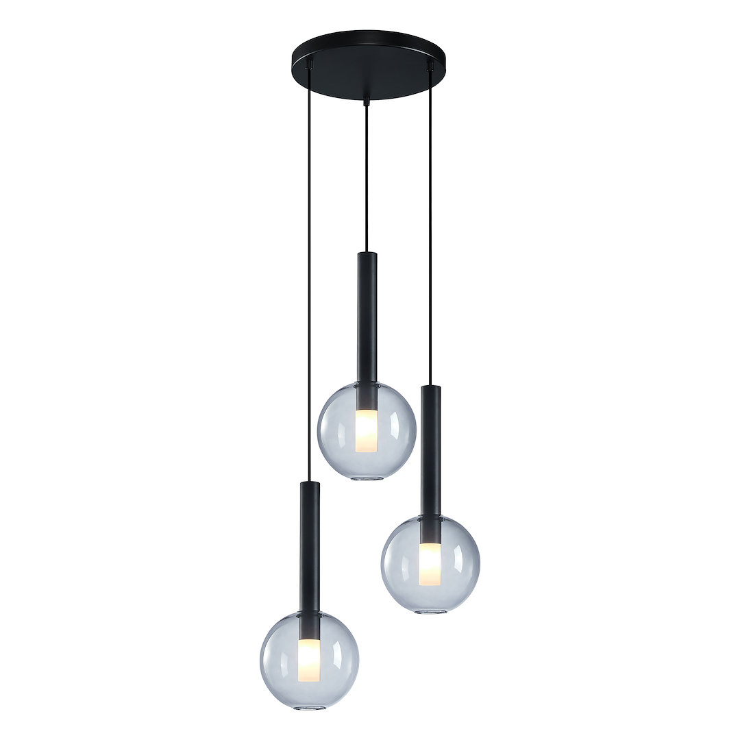 Lustra Suspendata Niko Black Premium Abajur 3xG9