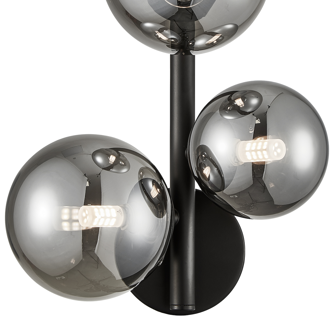 Aplica Perete Mila Black Premium 3xG9