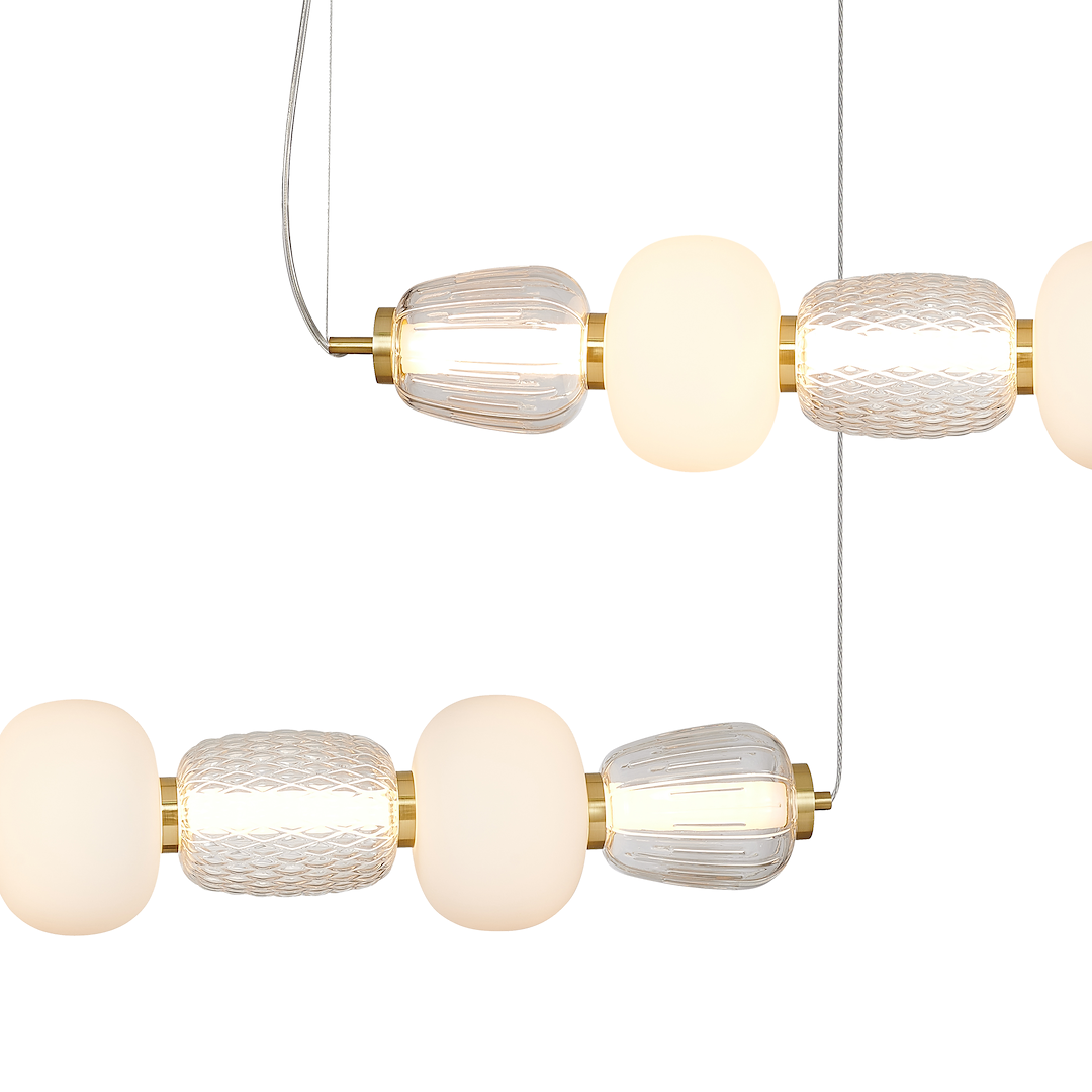 Lustra LED Suspendata Caro Gold Premium Echivalent 500W