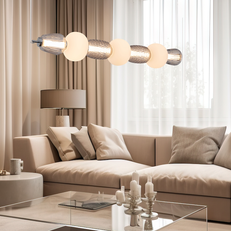 Lustra LED Suspendata Caro Silver Premium Echivalent 500W