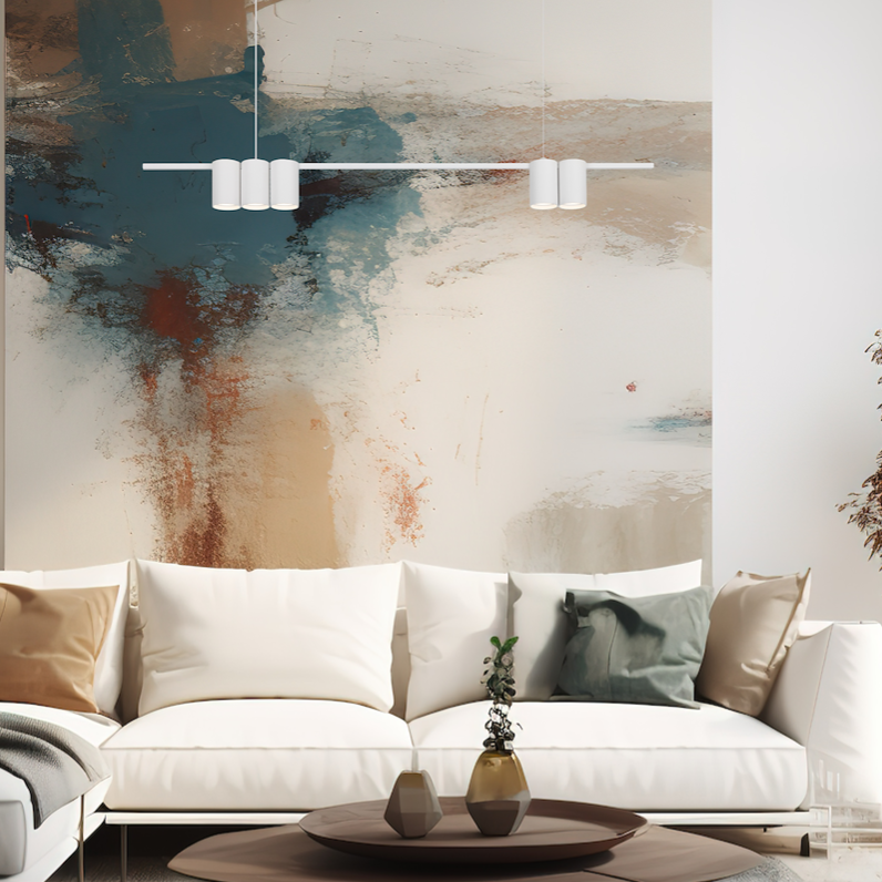 Lustra Suspendata cu 5 Spoturi Genesis White 100CM