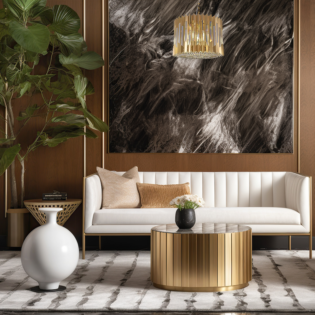 Candelabru Cristal Mini RITZ Gold Premium ⌀42CM