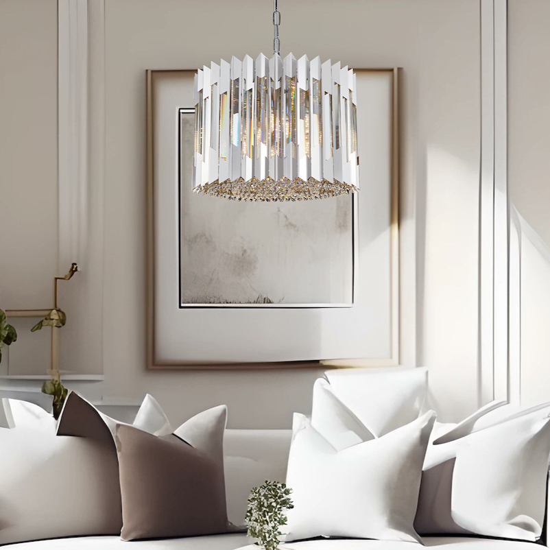 Candelabru Cristal Mini RITZ Silver Premium ⌀42CM