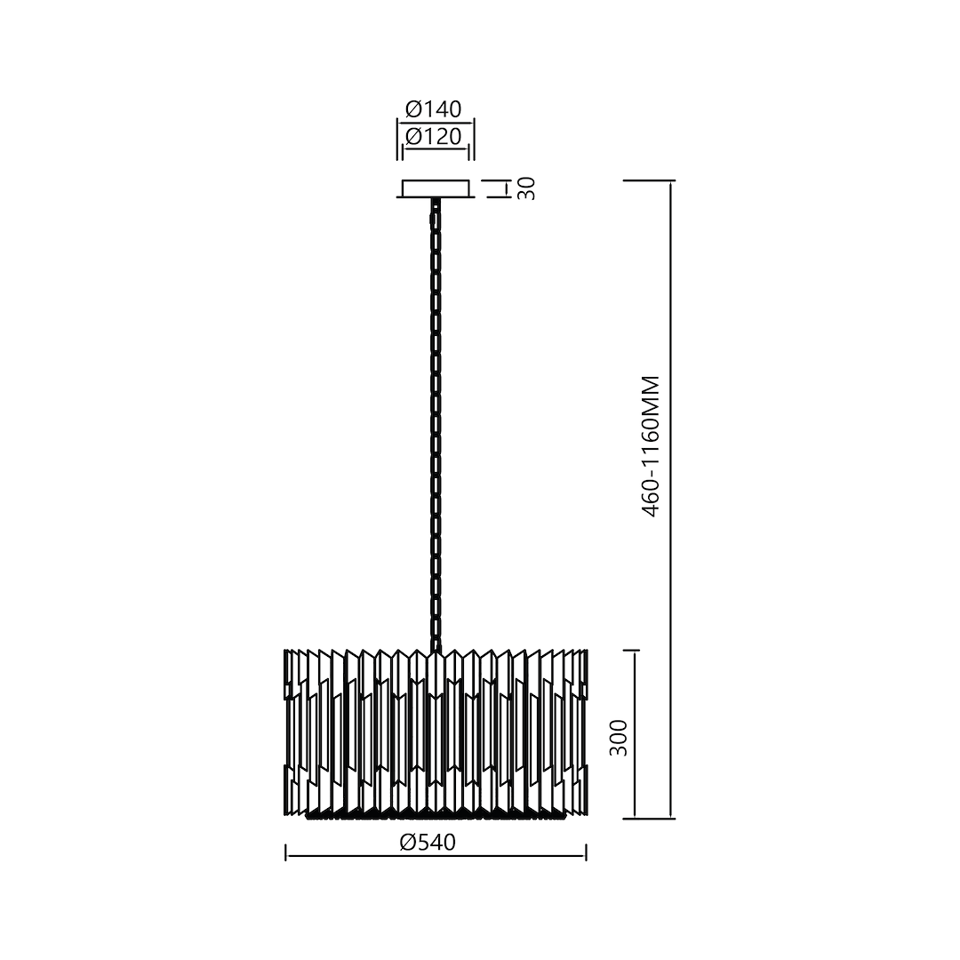 Candelabru Cristal Maxi RITZ Gold Premium ⌀54CM