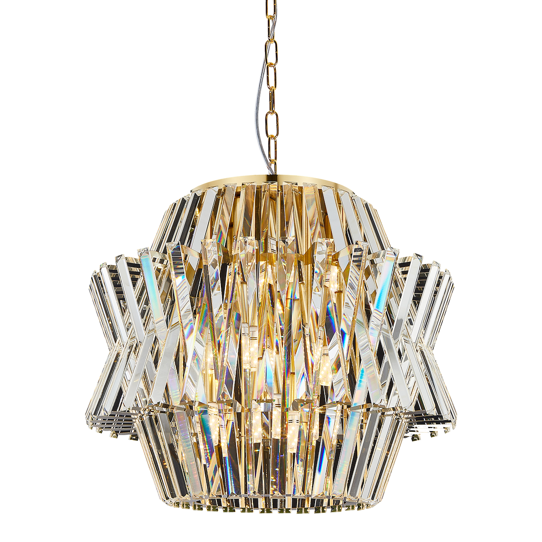 Candelabru Cristal Maxi Crown Gold Premium ⌀54CM