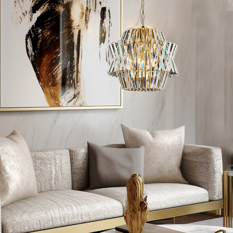 Candelabru Cristal Maxi Crown Gold Premium ⌀54CM