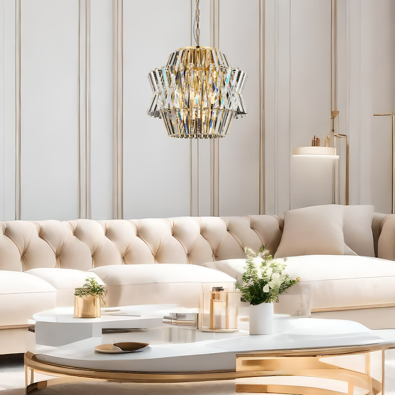 Candelabru Cristal Maxi Crown Gold Premium ⌀54CM