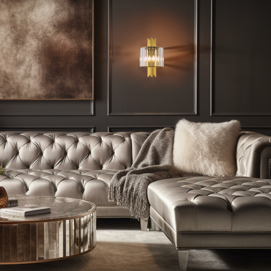 Aplica Cristal Margot Gold Premium 2xE14
