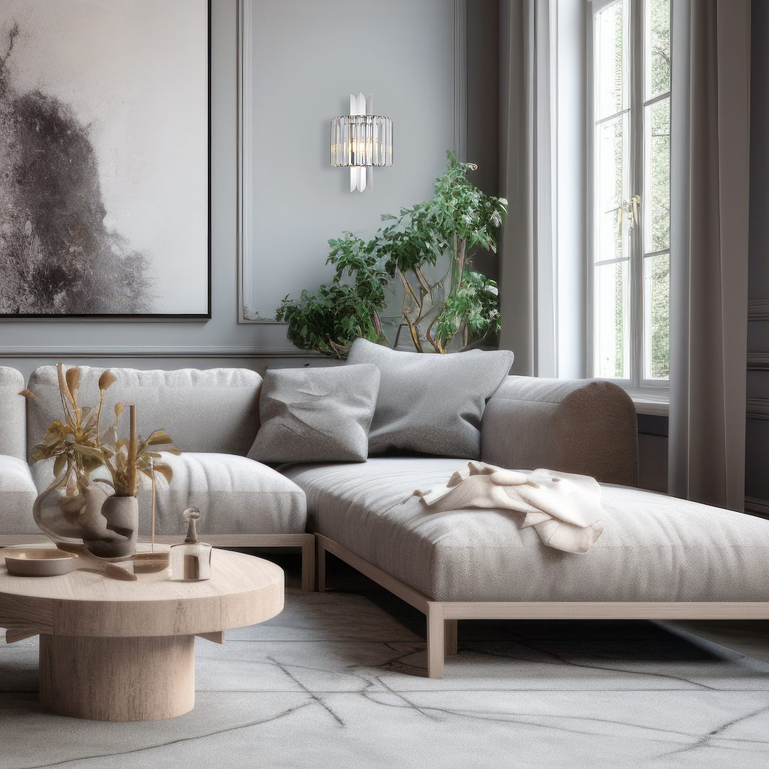 Aplica Cristal Margot Silver Premium 2xE14