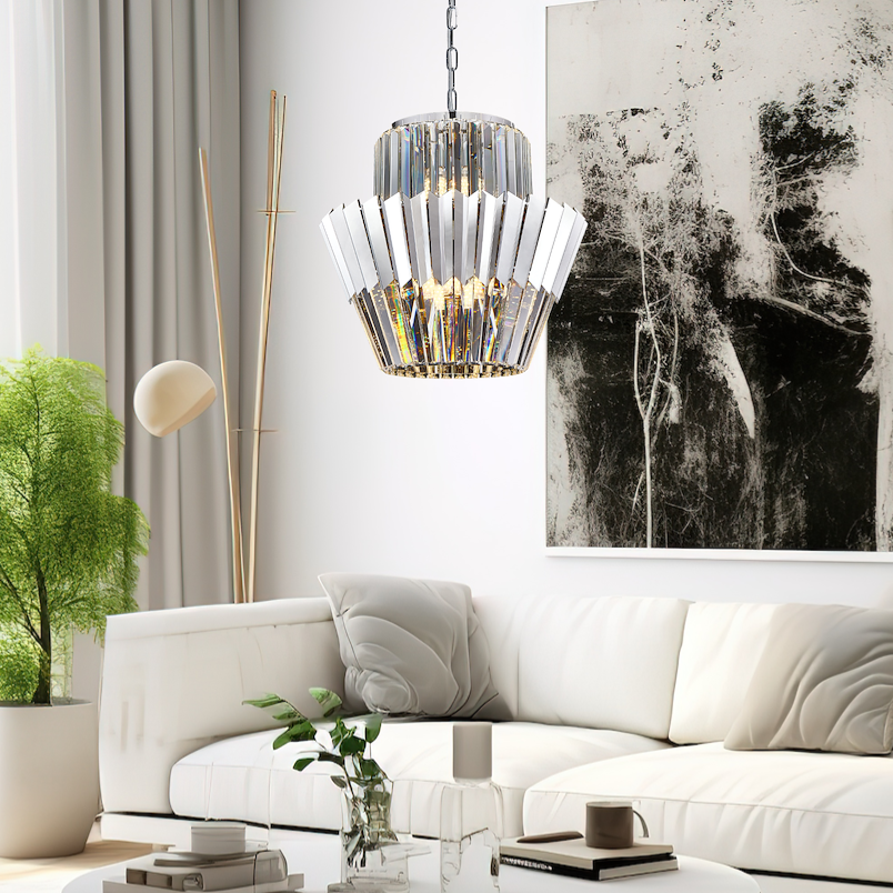 Candelabru Cristal Mini Donna Silver Premium ⌀45CM