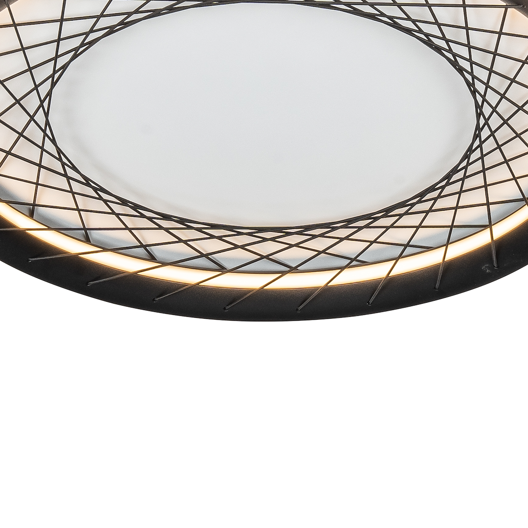 Lustra LED Nest Black Premium Echivalent 200W Ø51CM