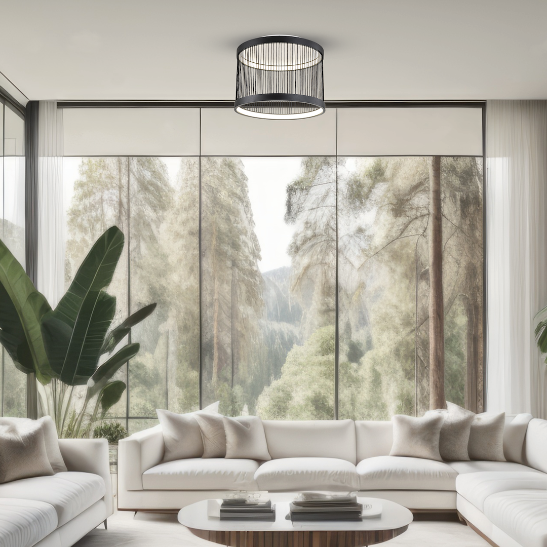 Lustra LED Guarda Black Premium Echivalent 200W Ø51CM