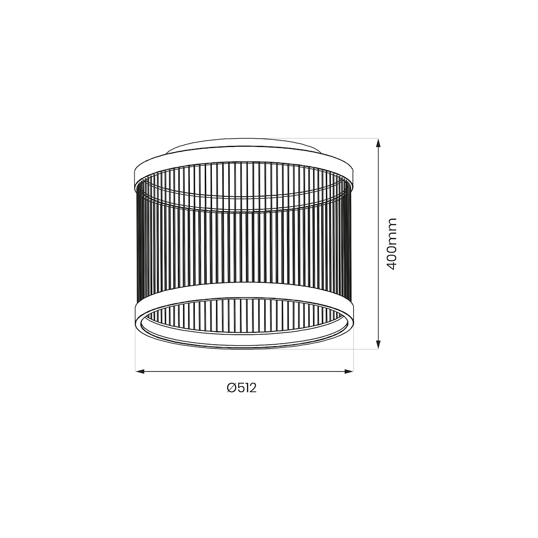 Lustra LED Guarda Black Premium Echivalent 200W Ø51CM
