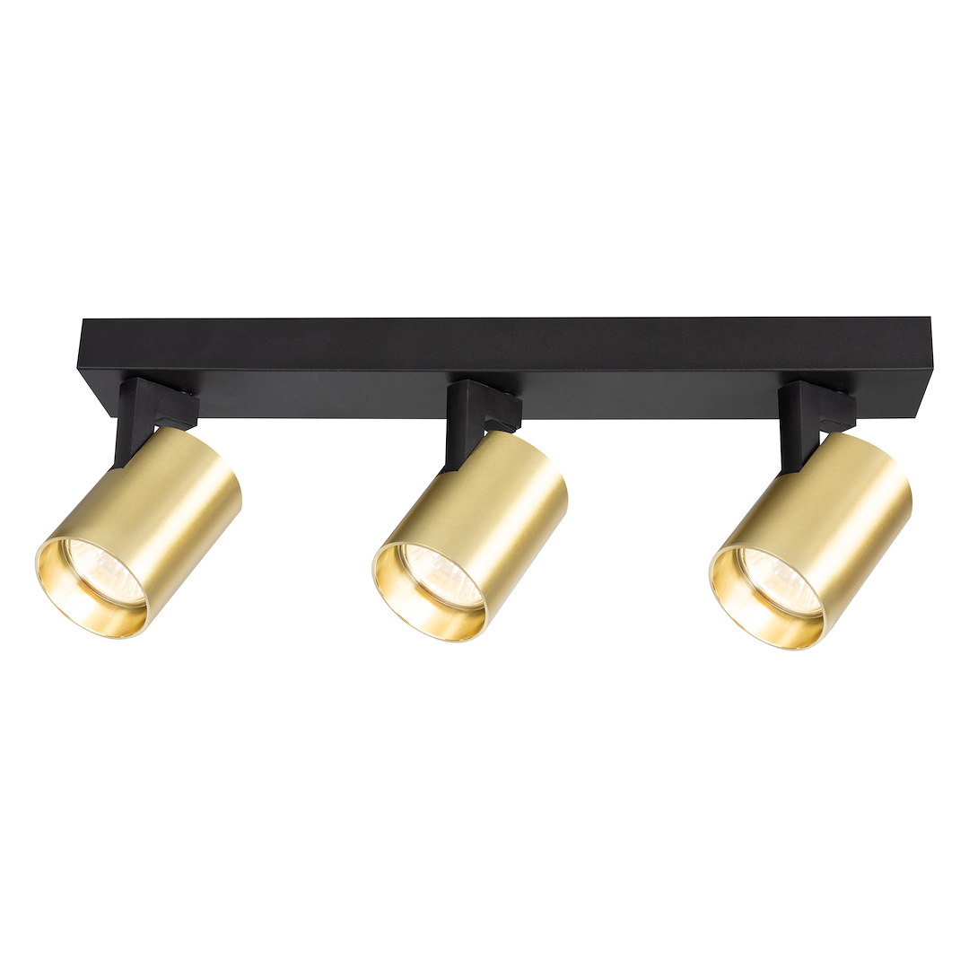 Lustra Volf Black & Gold Premium cu 3 Spoturi Reglabile