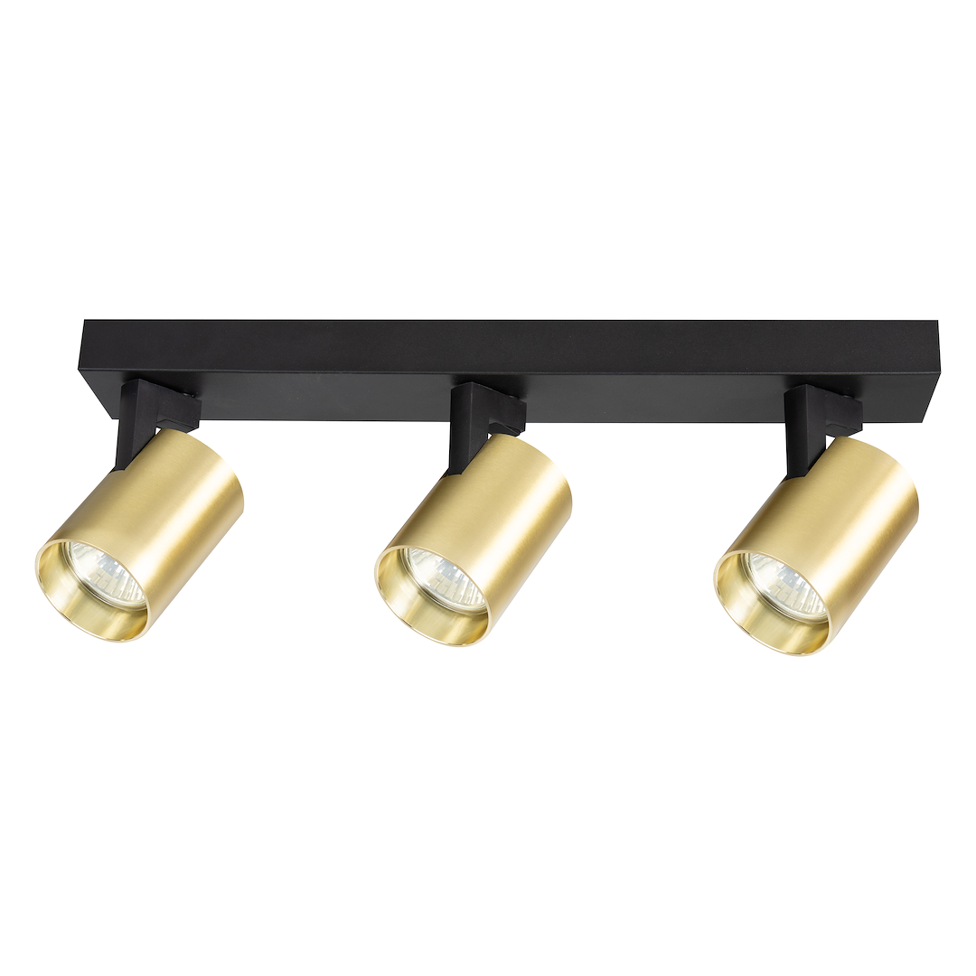 Lustra Volf Black & Gold Premium cu 3 Spoturi Reglabile