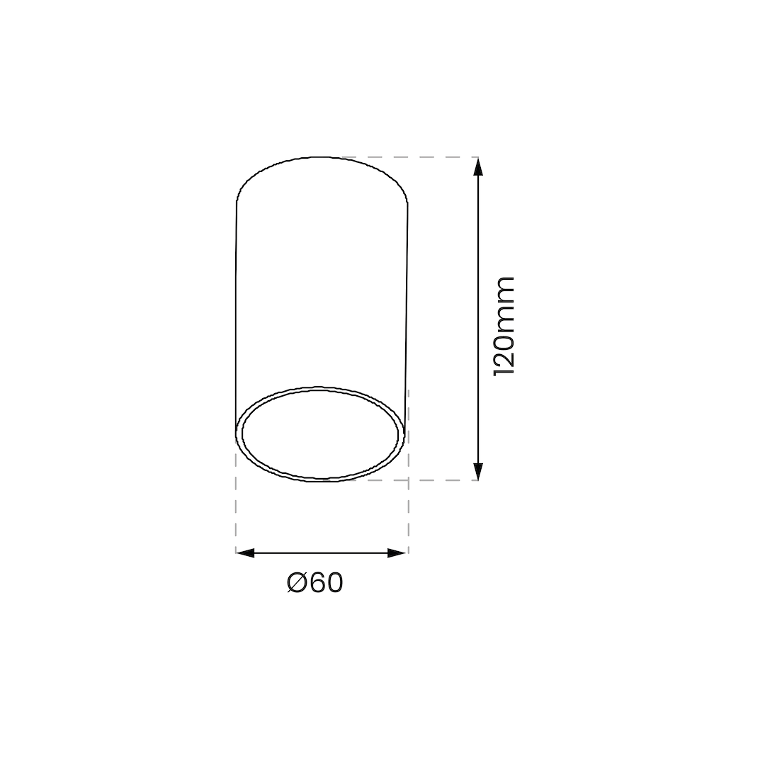 Spot Aplicat Rotund Ricky Downlight Gold Dulie GU10 Premium Ø6x12CM