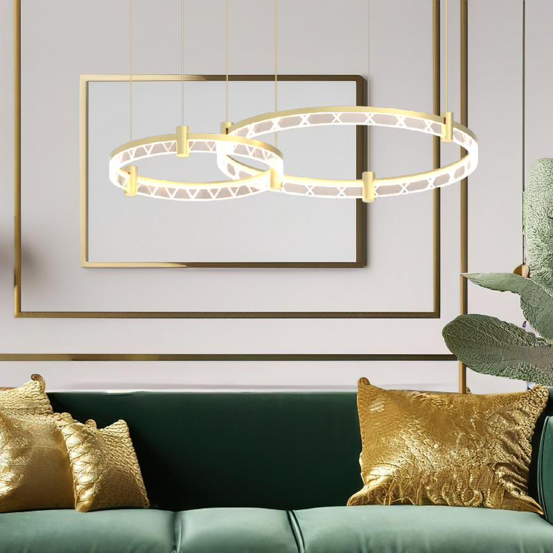 Lustra LED Suspendata Maxi Elegance Gold Premium Echivalent 450W