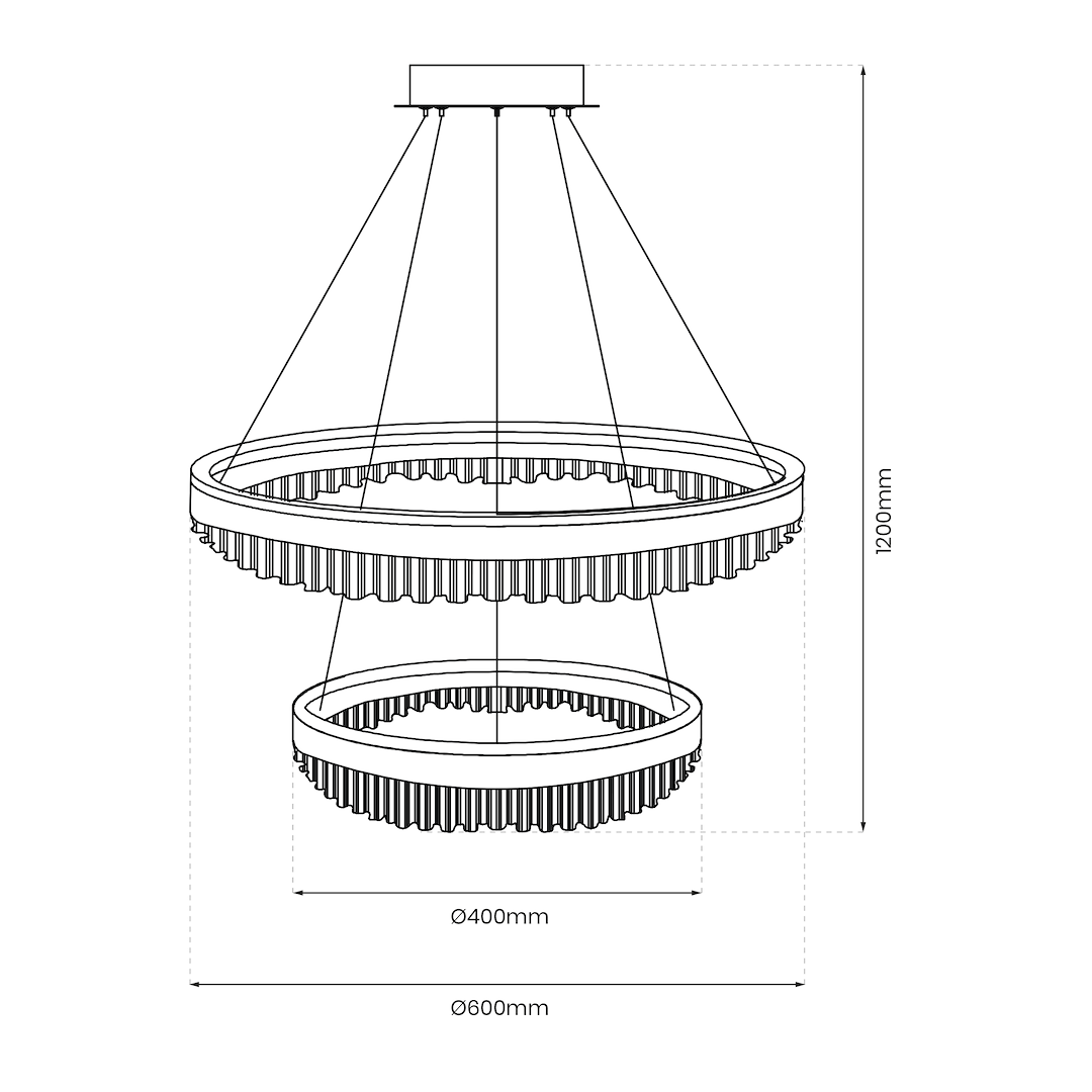 Lustra LED Suspendata Preciosa Gold Premium Echivalent 550W