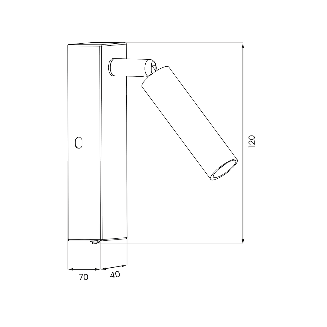 Aplica Santi Black Premium cu Spot Reglabil