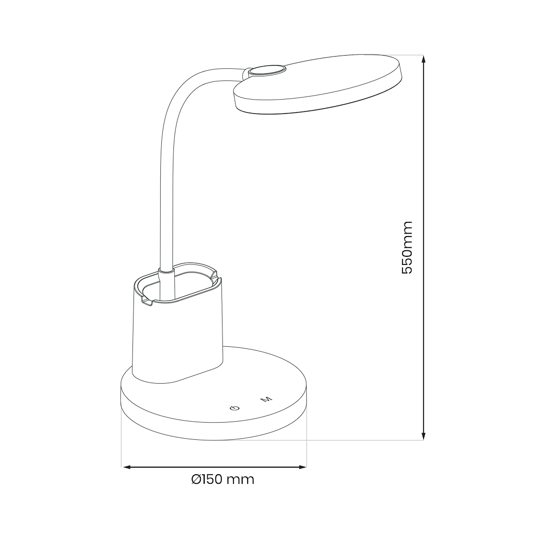 Lampa Birou Scuola White Premium 8W