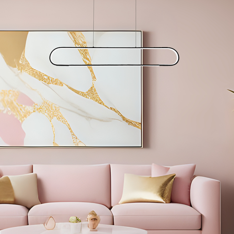 Lustra LED Suspendata Frame Black Premium Echivalent 300W