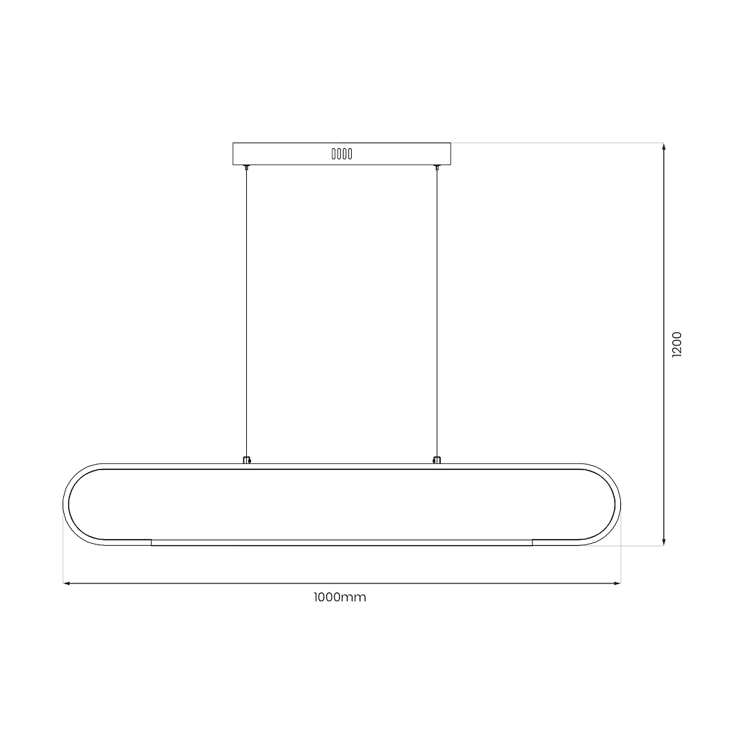 Lustra LED Suspendata Frame Black Premium Echivalent 300W